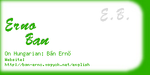 erno ban business card