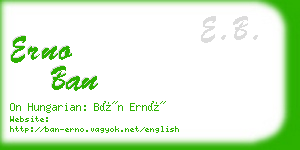 erno ban business card